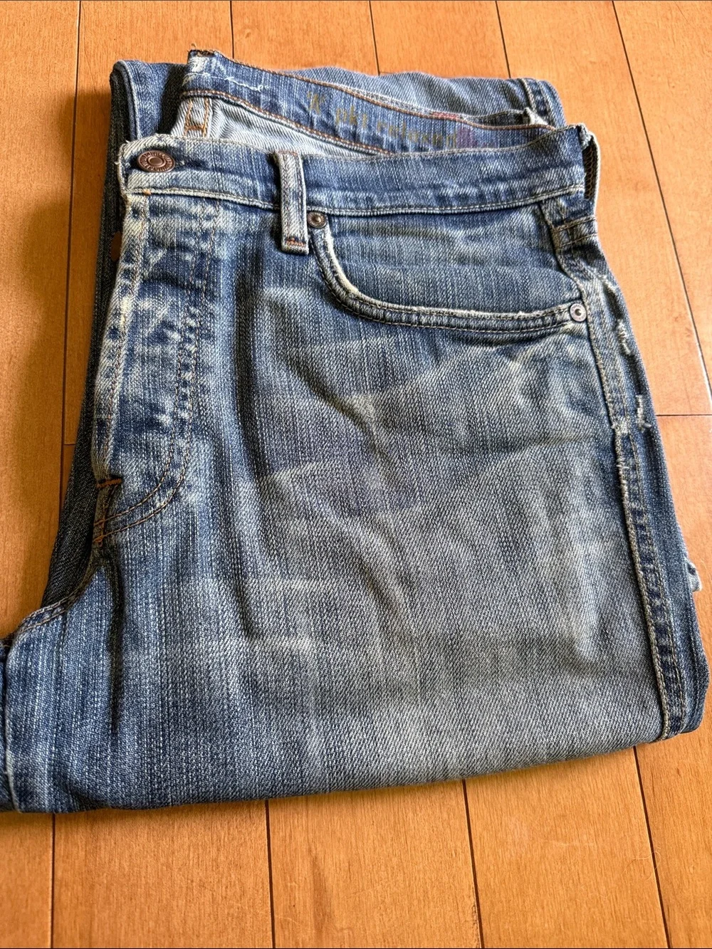 7 For All Mankind Men's Light Blue Straight Jeans